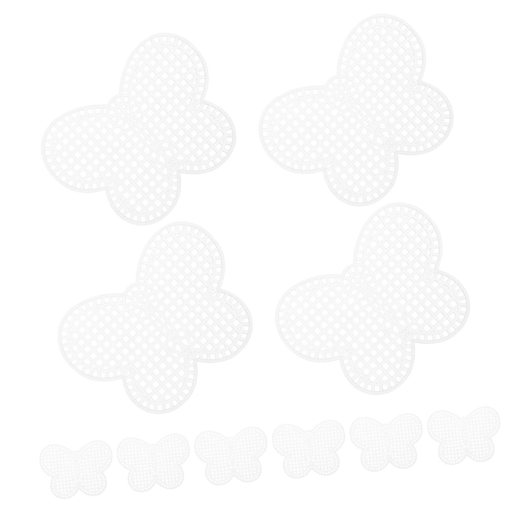 NUOBESTY 10pcs Butterfly-Shaped Cross Mesh Sheets Creative Quilting Sheets for Embroidery and Crafting Projects for Knitting Crochet and Sewing