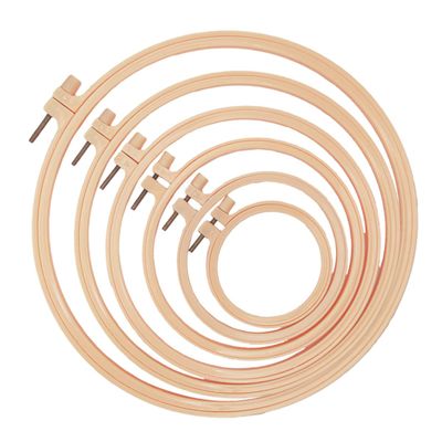 LALAFINA 6pcs Plastic Embroidery Hoops Set Durable Cross Stitch Rings for Art Craft Sewing for Hand Embroidery Quilting and Wall Decor Various from