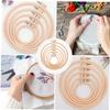 LALAFINA 6pcs Plastic Embroidery Hoops Set Durable Cross Stitch Rings for Art Craft Sewing for Hand Embroidery Quilting and Wall Decor Various from view 2
