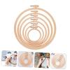 LALAFINA 6pcs Plastic Embroidery Hoops Set Durable Cross Stitch Rings for Art Craft Sewing for Hand Embroidery Quilting and Wall Decor Various from view 4