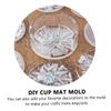 IWOWHERO 1set Silicone Molds for Unique Cup Mats Shape for Epoxy Crafting for Parties and Daily Use Compatible Cups view 4