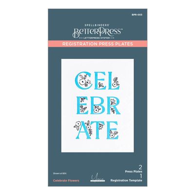 Spellbinders BPR-003 Celebrate Flowers Registration Press Plate from the Let's Celebrate Collection by Yana Smakula