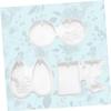 Anneome 3pcs DIY Art Mold Crystal Pendant Moulds Epoxy Silicone Resin Molds Easy Storage Health-Safe view 4