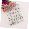 Anneome 2pcs Stamps for Scrapbooking Letter and Number Design Seal Stamps for Photo Albums Journals and Craft Projects view 4
