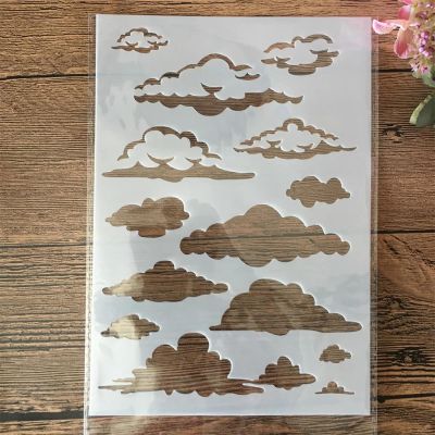 KUNGZUNMOLDS Reusable Stencils for Painting,A5 21cm Cloud Stencils for Painting on Wood Stencil Crafts DIY Drawing Templates Home Decor Style A