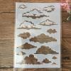 KUNGZUNMOLDS Reusable Stencils for Painting,A5 21cm Cloud Stencils for Painting on Wood Stencil Crafts DIY Drawing Templates Home Decor Style A view 1