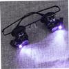 NUOBESTY Led Glasses with Eye for Jewelry and Watch Repair Double Eye Patches for Low-Light Conditions Durable Head-Mounted Magnifier for Close Work view 3
