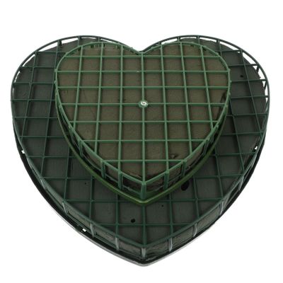 EXCEART Heart Shaped Floral Foam Blocks 2 Pack 11.8X11.2X1.37In Wet Floral for Wedding Flower Bouquets DIY Arrangements and Home Crafts