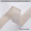 Faux Leather Strap Binding Ribbon Trim Double Sided Thick Trimming Flat Tape Cord in 15 Colors Strong Upholstery Strips 10mm 20mm 30mm 50mm. [Cream #103, 50mm - 5 Meters] view 2