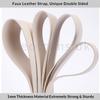 Faux Leather Strap Binding Ribbon Trim Double Sided Thick Trimming Flat Tape Cord in 15 Colors Strong Upholstery Strips 10mm 20mm 30mm 50mm. [Cream #103, 50mm - 5 Meters] view 4