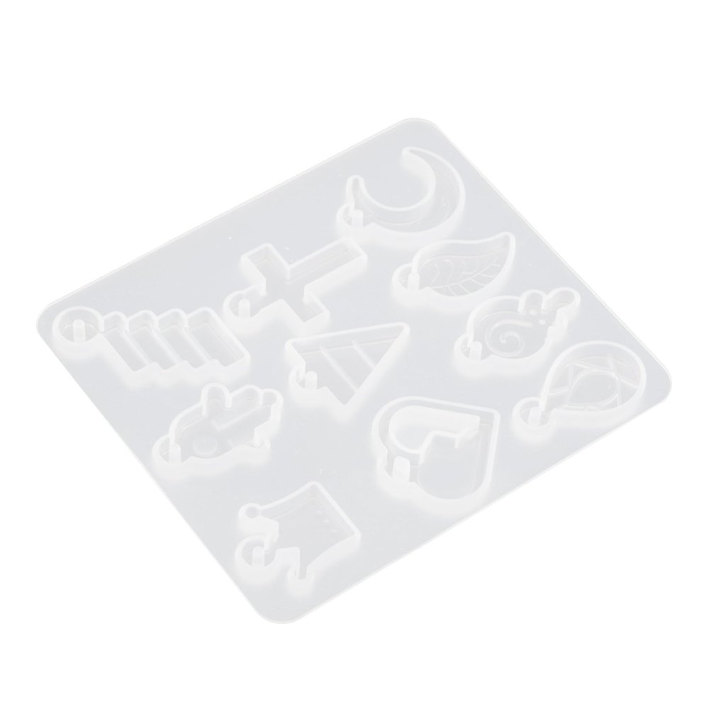 VILLCASE Silicone Earring Mold for DIY Crafting Crown Pendant Shape Flexible and Non-Stick Resin Mould for Earrings and Charms for Keychains and Accessories