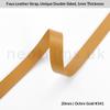 Faux Leather Strap Binding Ribbon Trim Double Sided Thick Trimming Flat Tape Cord in 15 Colors Strong Upholstery Strips 10mm 20mm 30mm 50mm. [Ochre Gold #341, 20mm - 10 Meters] view 2