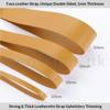 Faux Leather Strap Binding Ribbon Trim Double Sided Thick Trimming Flat Tape Cord in 15 Colors Strong Upholstery Strips 10mm 20mm 30mm 50mm. [Ochre Gold #341, 20mm - 10 Meters] view 3