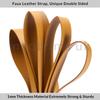 Faux Leather Strap Binding Ribbon Trim Double Sided Thick Trimming Flat Tape Cord in 15 Colors Strong Upholstery Strips 10mm 20mm 30mm 50mm. [Ochre Gold #341, 20mm - 10 Meters] view 4