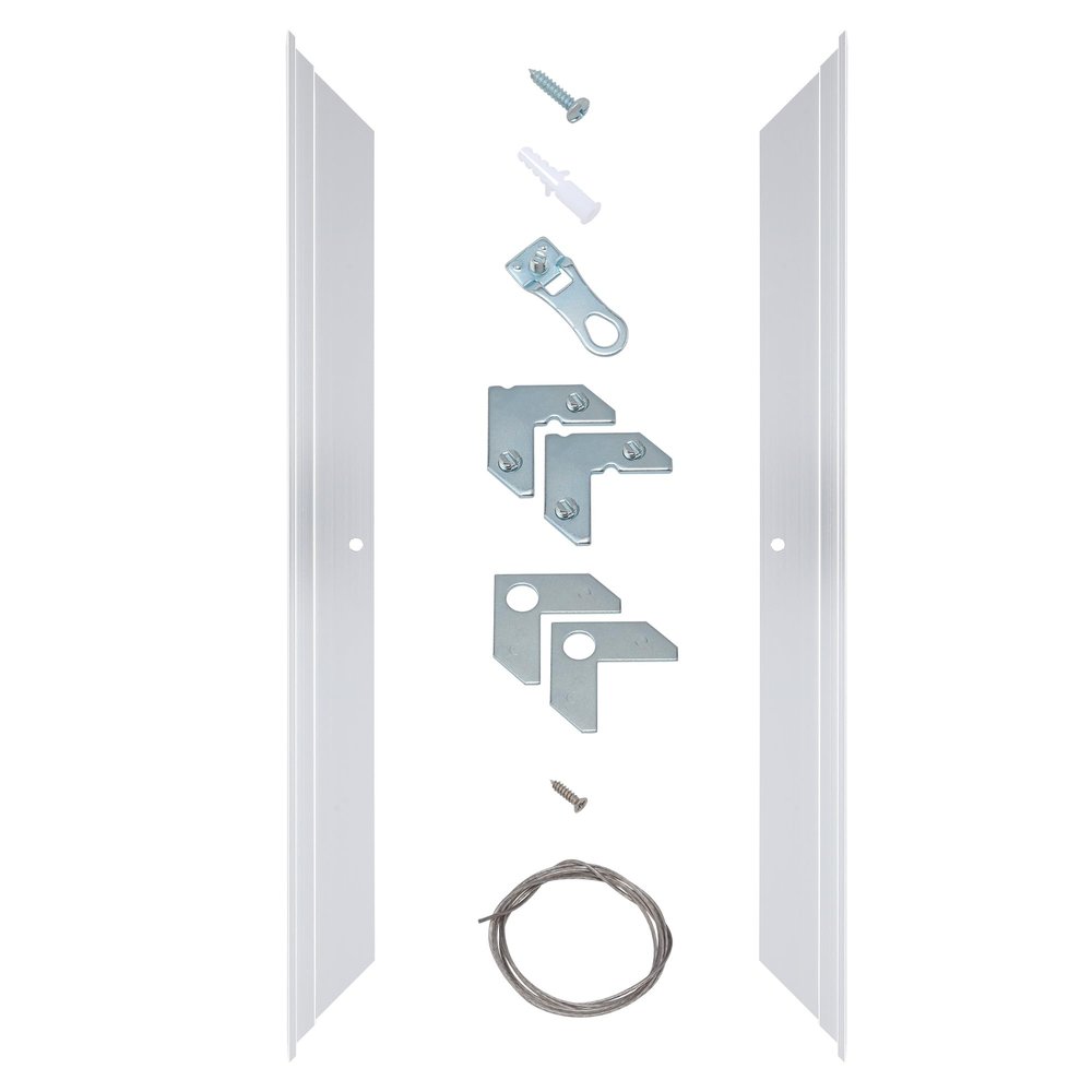 Creative Mark Illusions Metal Floating Frame Kit Pairs for Canvas - Silver, Two 60" Sides - Metal Frame Kit for 1-5/8 inch Deep Canvases - For Gallery Wall, Art Panels, Modern Dcor
