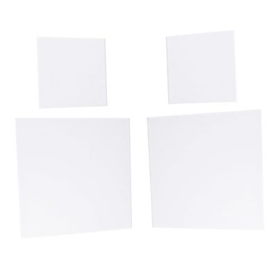 NUOBESTY 4pcs Square Stretched Canvas Cotton Artist Panels Lightweight Oil and Painting for Beginners and Professionals