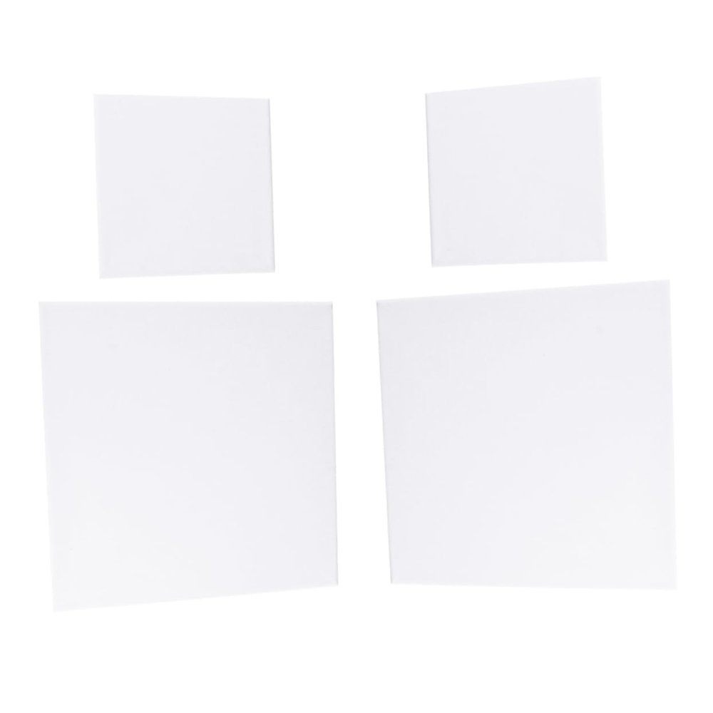 NUOBESTY 4pcs Square Stretched Canvas Cotton Artist Panels Lightweight Oil and Painting for Beginners and Professionals