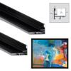 Creative Mark Illusions Metal Floating Frame Kit Pairs for Canvas - Black - Two 10" Sides - Metal Frame Kit for 7/8 inch Deep Canvases - For Gallery Wall, Art Panels, Modern Dcor view 2