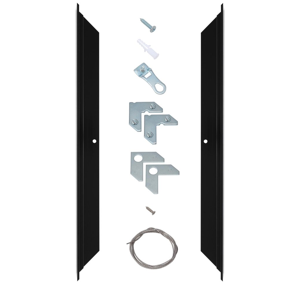 Creative Mark Illusions Metal Floating Frame Kit Pairs for Canvas - Black, Two 30" Sides - Metal Frame Kit for 1-5/8 inch Deep Canvases - For Gallery Wall, Art Panels, Modern Dcor