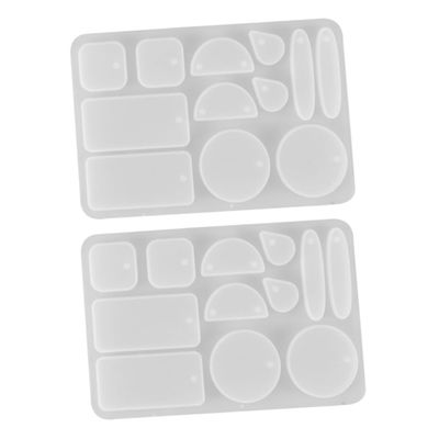 LALAFINA 2pcs Earring Molding Molds Silicone Jewelry Molds for DIY Crystal Casting