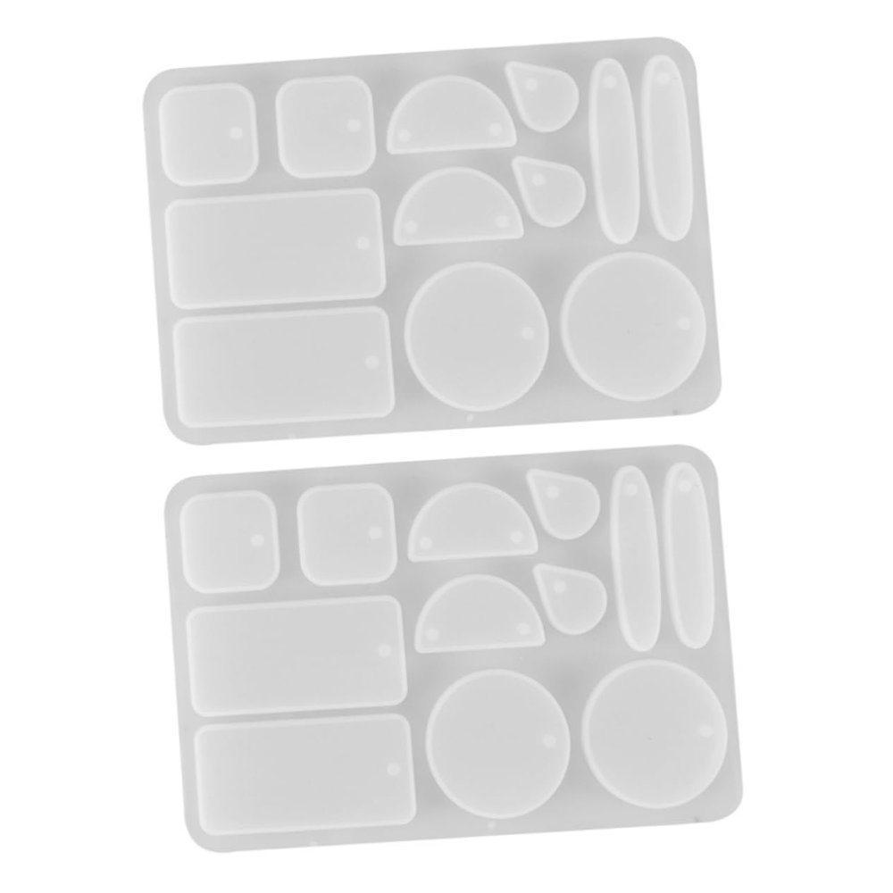 LALAFINA 2pcs Earring Molding Molds Silicone Jewelry Molds for DIY Crystal Casting