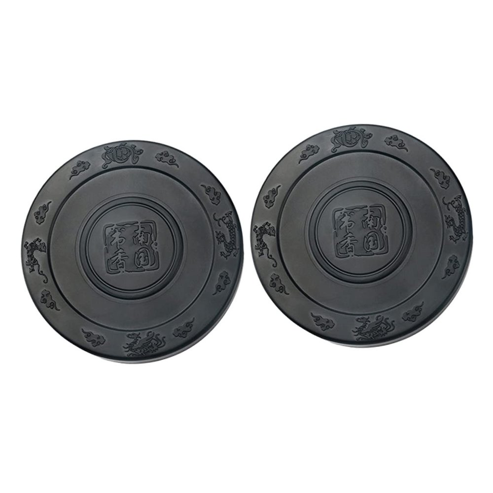 NUOBESTY Practical Calligraphy Inkstone Set 2 Pieces Cover Traditional Chinese Writing Tool Smooth Style