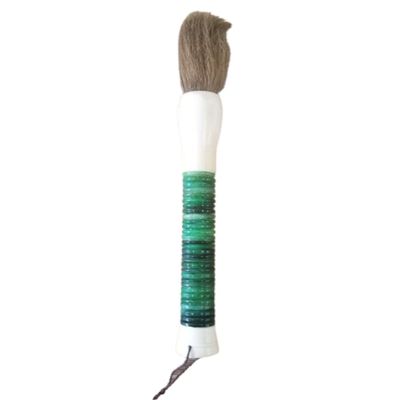 1.5 x 12 x 1.5 in. Light Green Jade Abacus Disc Decorative Calligraphy Brush