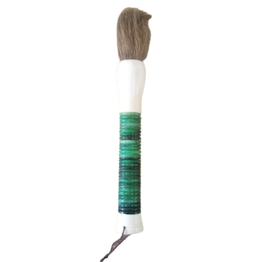 1.5 x 12 x 1.5 in. Light Green Jade Abacus Disc Decorative Calligraphy Brush
