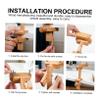 Lurrose 360degree Beech Wood Desktop Embroidery Stand Embroidery Hoop Craft Ring Rotating Display Comfortable for Long Use view 3
