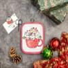 Letistitch Counted Cross Stitch Kit Meowy Christmas with Hoop Included L8080 view 2