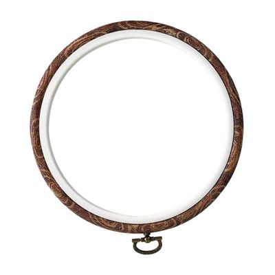 HAPINARY DIY Embroidery Hoop Versatile Cross Stitch Frame for Beginners Retro Round Design Inner Diameter for Needlework and Quilting Projects