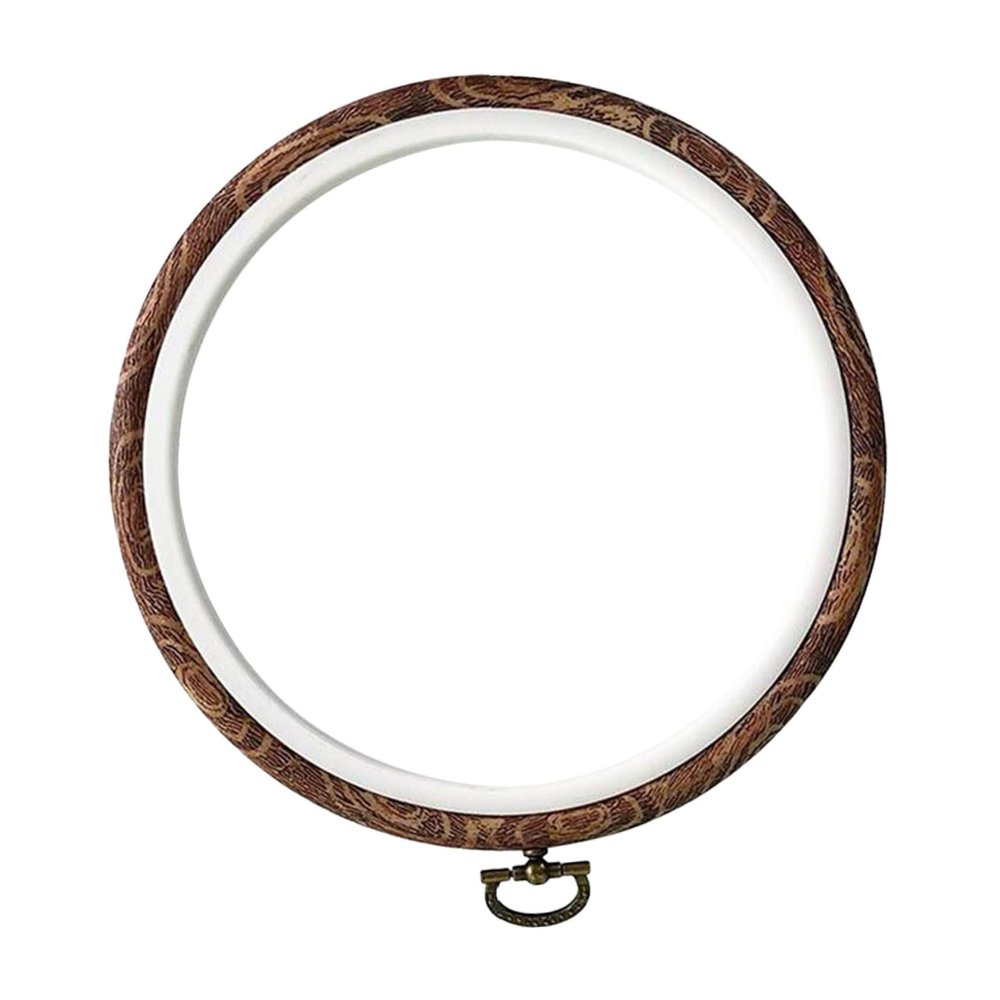 HAPINARY DIY Embroidery Hoop Versatile Cross Stitch Frame for Beginners Retro Round Design Inner Diameter for Needlework and Quilting Projects