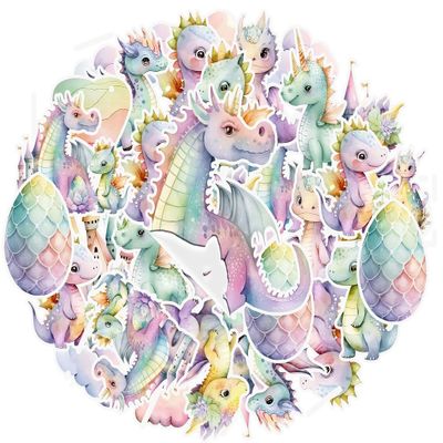 25 Pcs Pink Dragon Stickers - Whimsical Decor for Girls' Baby Shower or Birthday, Fantasy-Themed Party Favors