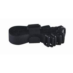212 Main 8 in. Black Cloth Hook & Eye Strip-Tie Fasteners with Buckle - 8 Piece