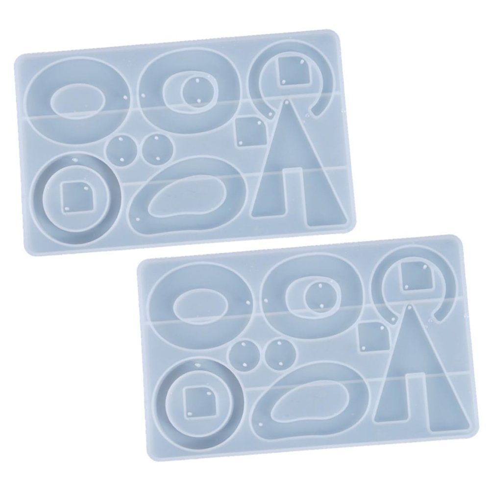 LALAFINA 2pcs Silicone Dangler Mold for Earrings Epoxy Resin Craft Molds High Tear Strength Smooth Interior for Easy Demolding for Unique Jewelry Making