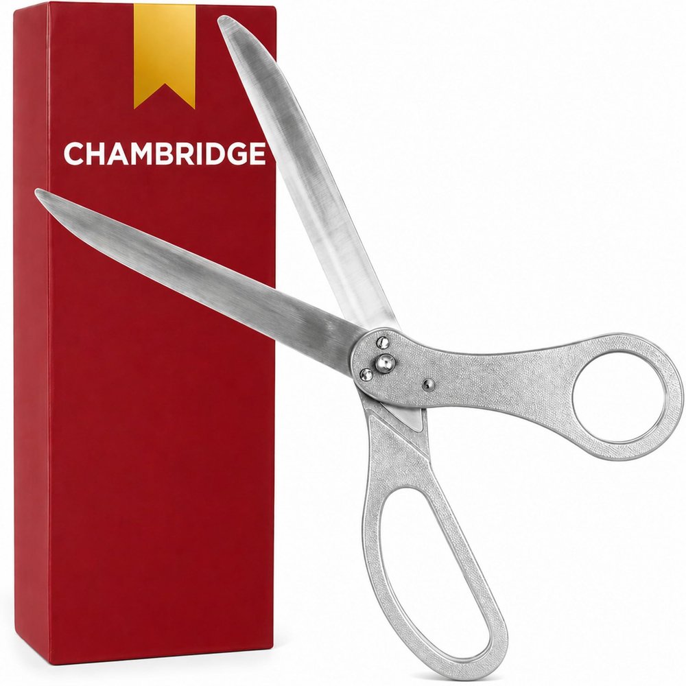 25" Giant Ribbon Cutting Scissors Silver Heavy Duty Extra Large Grand Opening Ribbon Cutting Ceremony Scissors for Grand Openings Inaugurations Ceremonies & Special Events