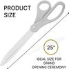 25" Giant Ribbon Cutting Scissors Silver Heavy Duty Extra Large Grand Opening Ribbon Cutting Ceremony Scissors for Grand Openings Inaugurations Ceremonies & Special Events view 2