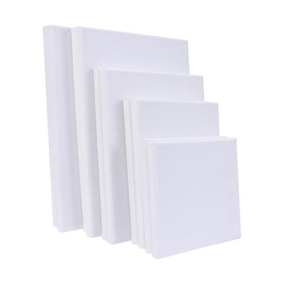 SEWOART 10pcs Cotton White Stretched Canvas Panels for Oil Painting Artist Quality for Acrylics and Tempera for Creative Projects and Giving