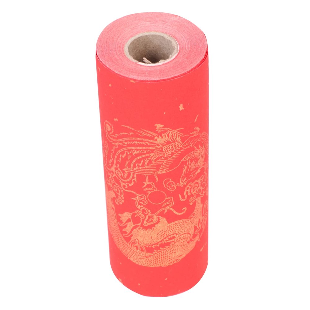 Gogogmee 1roll Chinese Calligraphy Couplets Paper Xuan Paper for Spring Festival Decorations Crafts High Toughness for Weddings and Anniversaries