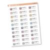 Weigh-In Scale Icon Planner Stickers | Hand Doodled F16 | E-281 (Muted Rainbow) view 1