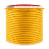 Mandala Crafts Round Genuine Gold Leather Cord for Jewelry Making 2mm Cowhide Leather Rope String Lace for Kumihimo 20 Yards Cowhide Craft Cording Spool view 2