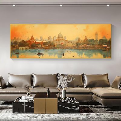 Islam Sunset Diamond Painting Kits for Adults, Paint By Numbers Kit for Adults, Diamond Art Kits for Adults, Art Supplies for Adults Craft Kits, Gem Art Diamond Dots, Home Wall Decor, 16x48inch A426
