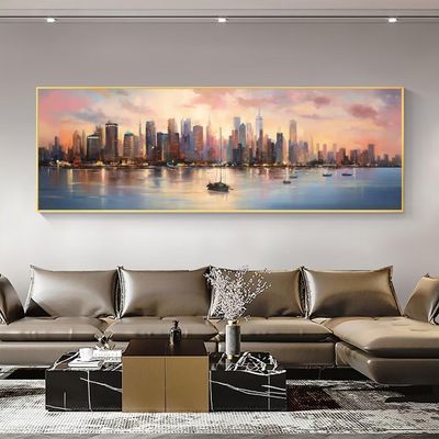 Shanghai Scenery Diamond Painting Kits for Adults, Paint By Numbers Kit for Adults, Diamond Art Kits for Adults, Art Supplies for Adults Craft Kits, Gem Art Diamond , Home Wall Decor, 16x48inch A438