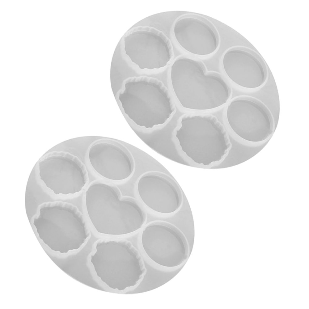 Hohopeti 2pcs Silicone Resin Phone Grip Molds for Crafting Irregular Epoxy Design Flexible and Reusable for Custom Phone Holders Home Decor Projects