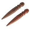 Anneome 2pcs Manual Leather Burnisher Polished Head DIY Craft Tool for Edge Polishing Red Sandalwood Black Handles for Leatherworking Projects view 1