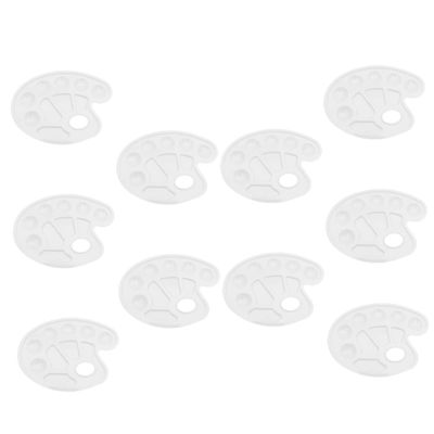 Anneome 10pcs Mixing Tray for Boys and Girls White Watercolor Palette Lightweight and Easy to Clean for Art Projects and Painting Parties
