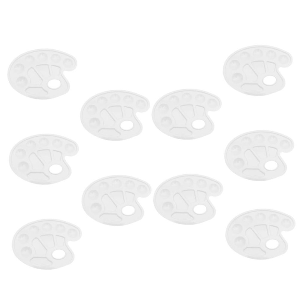 Anneome 10pcs Mixing Tray for Boys and Girls White Watercolor Palette Lightweight and Easy to Clean for Art Projects and Painting Parties