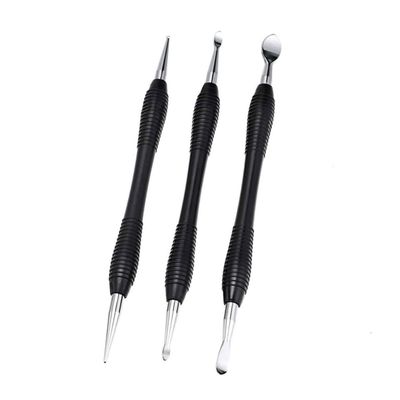 Anneome 3pcs Leather Carving Press Stamp Kit Leathercraft Edge Beveler Making Tools Leather Tooling Carving Beveler Bevel Trimmer Engraver Tool Leather Art Handicrafts Work