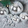 MUOSI 20"" Large Silver Disco Ball Ornaments, Glass Mirror Foam Ball with Hanging Swivel Ring, Reflection Ball for Holiday, Wedding & Party Decor view 2
