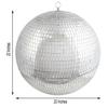 MUOSI 20"" Large Silver Disco Ball Ornaments, Glass Mirror Foam Ball with Hanging Swivel Ring, Reflection Ball for Holiday, Wedding & Party Decor view 4